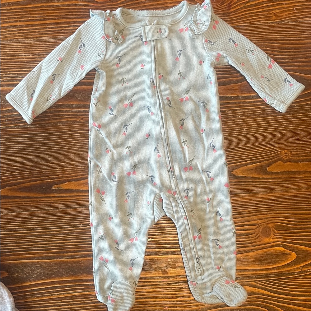 Carter's Pink Floral Kids One Piece Footie